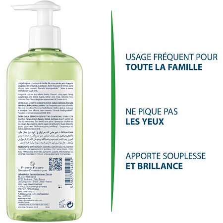 DUCRAY EXTRA DOUX CHEVEUX DÉLICATS 400ML