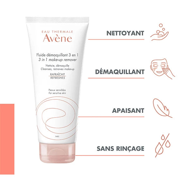 AVENE FLUIDE DEMAQUILLANT 3EN1 200ML