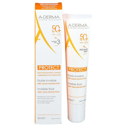 ADERMA ECRAN PROTECT FLUIDE INVISIBLE SPF 50